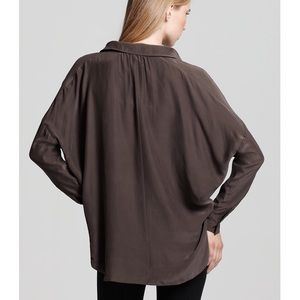 Vince washed silk  popover blouse.